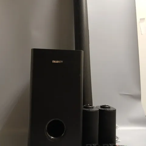 BOXED MAJORITY EVEREST WIRELESS DOLBY SURROUND DOUND SYSTEM IN BLACK