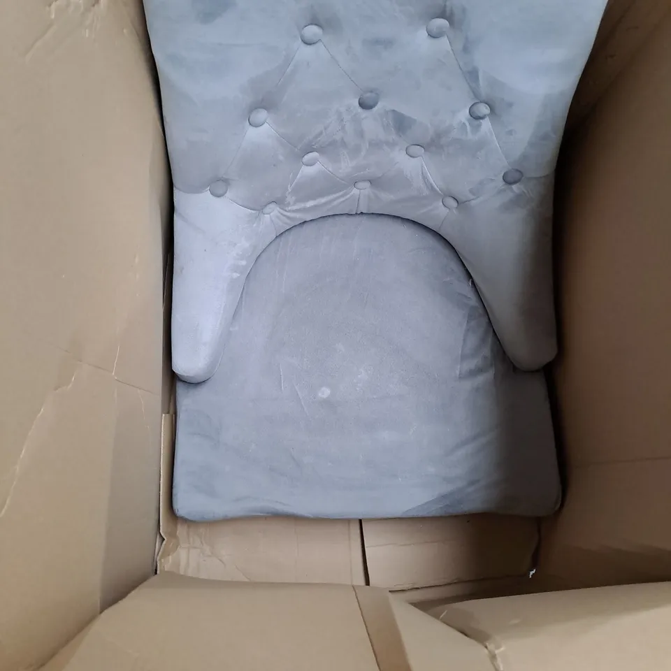 SET OF 2 UNBRANDED LIGHT GREY PADDED SEAT 