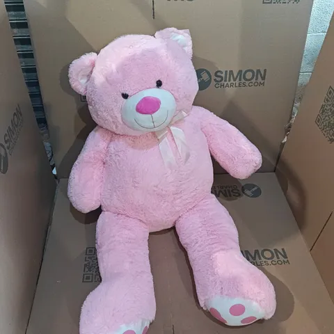 PLAYTIME LARGE PINK TEDDY BEAR SOFT TOY 