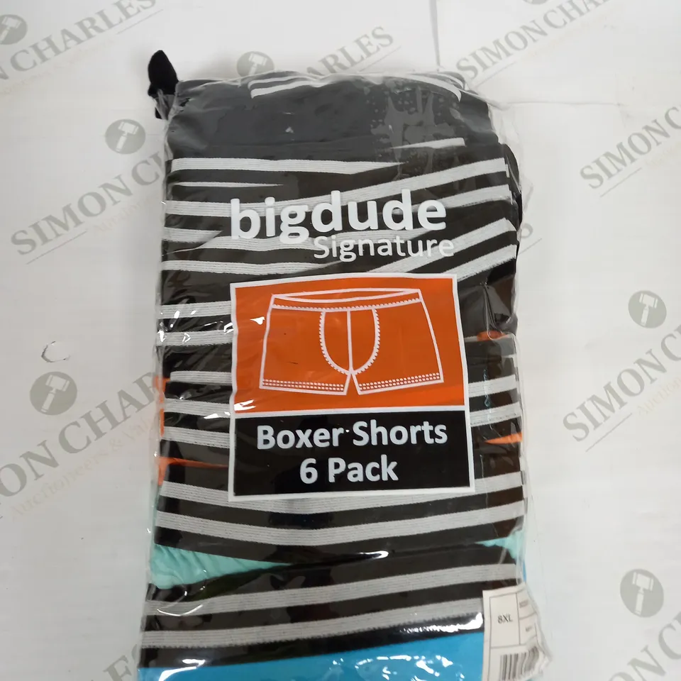BIG DUDE SIGNATURE BOXER SHORTS - 6 PACK - 8XL