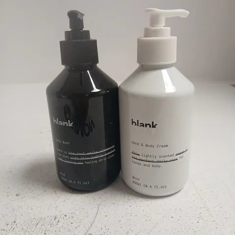 BLANK BODY WASH & HAND & BODY CREAM DUO (250 ML EACH) WOOD SCENT 