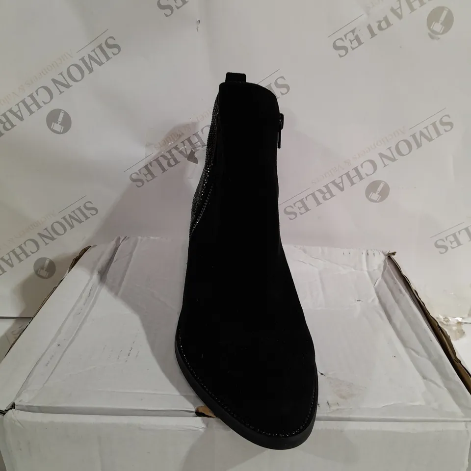 MODA IN PELLE KATREENA CRYSTAL ANKLE BOOTS, BLACK - SIZE 8