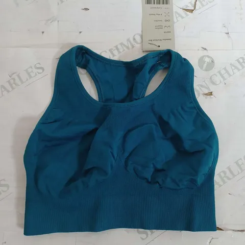 SWEATY BETTY STAMINA WORKOUT BRA IN BLUE - SMALL