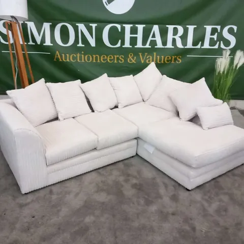 DESIGNER ELLARIA MISTY FABRIC CORNER SOFA