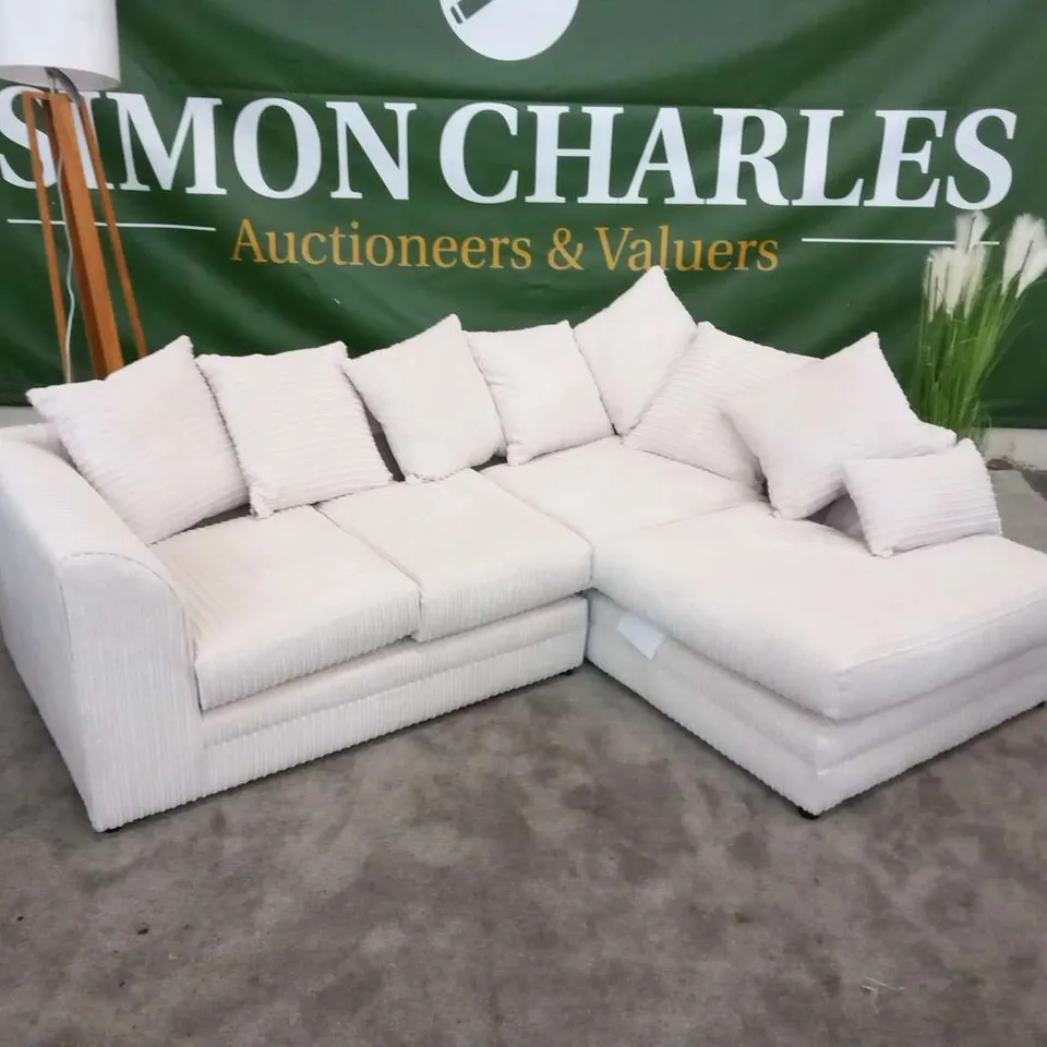 DESIGNER ELLARIA MISTY FABRIC CORNER SOFA