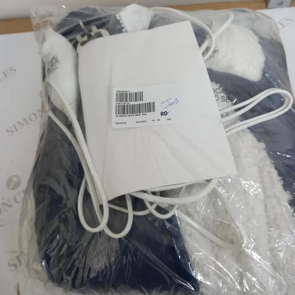 COZEE HOME OVERSIZED HEATED WRAP IN NAVY