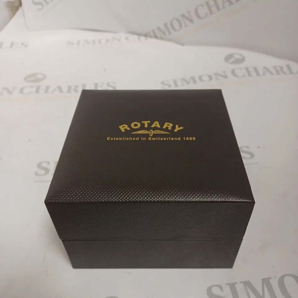 BOXED ROTARY LADIES SPARKLE SILVER WRIST WATCH 