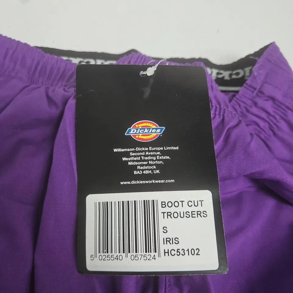 DICKIES BOOT CUT TROUSERS – IRIS PURPLE, SIZE S