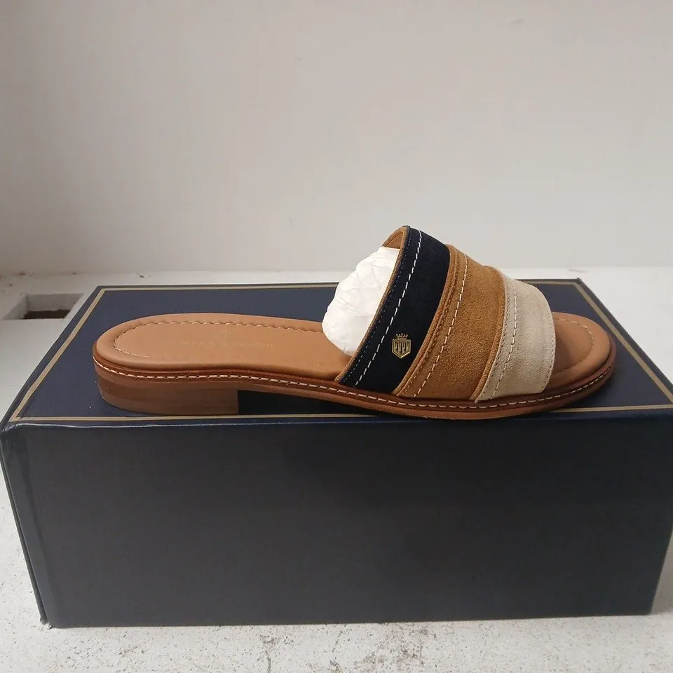 FAIRFAX AND FAVOR WOMENS SANTORINI SANDAL TRI COLOUR SUEDE UK 6