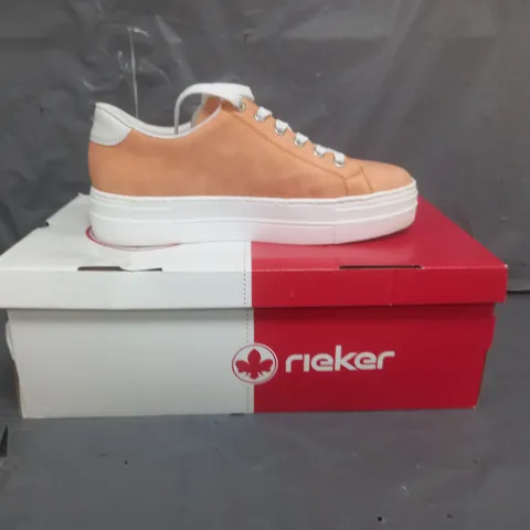 RIEKER PLATFORM TRAINERS APRICOT SIZE 4