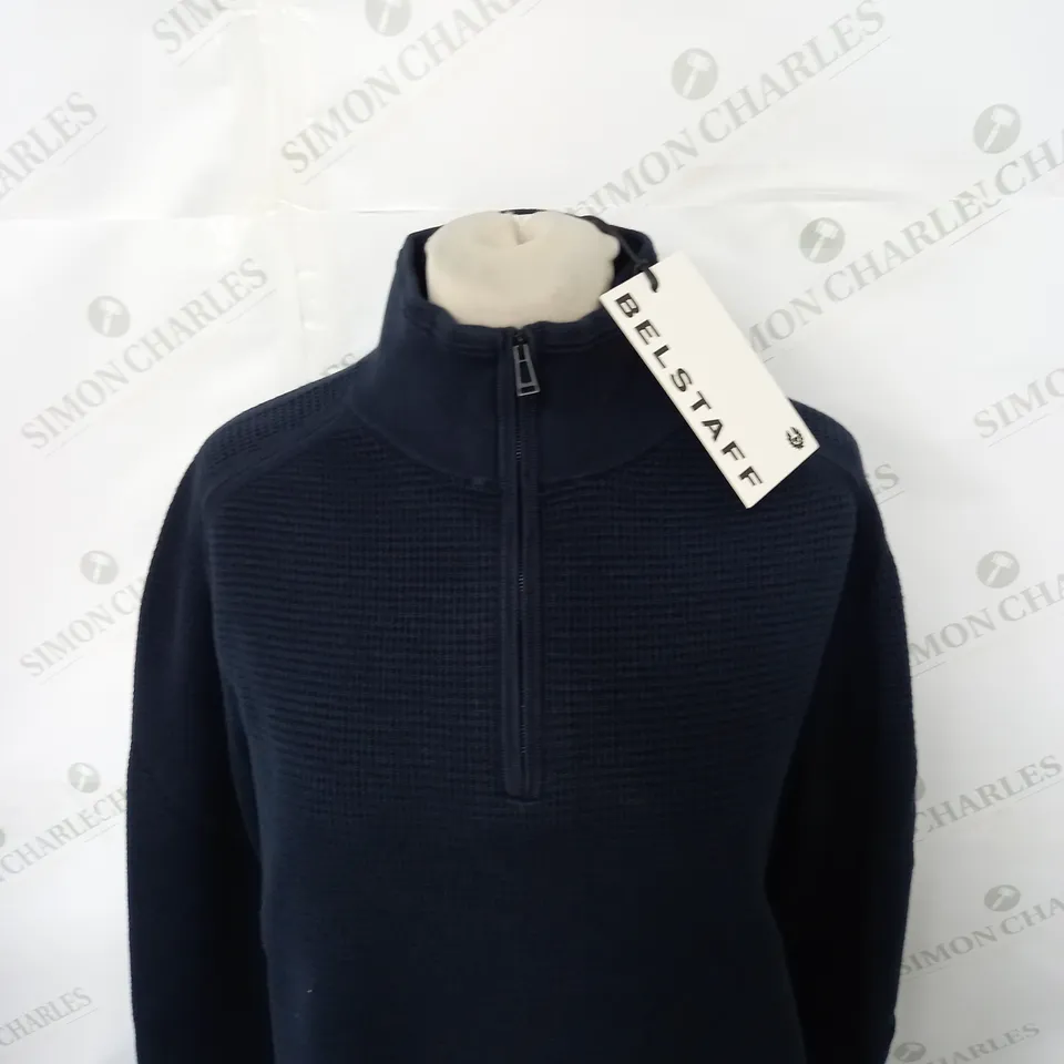 BELSTAFF COLE 1/4 ZIP JUMPER SIZE M