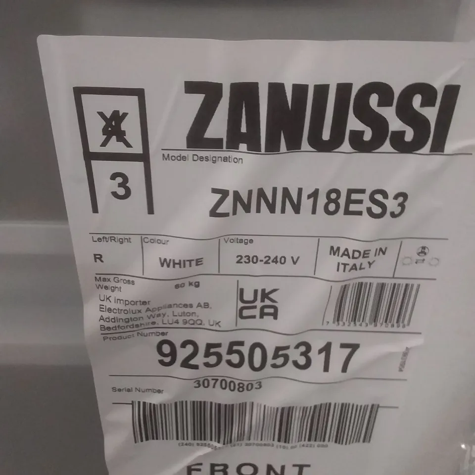 ZANUSSI ZNFN18ES3 FRIDGE FREEZER RRP £734.00