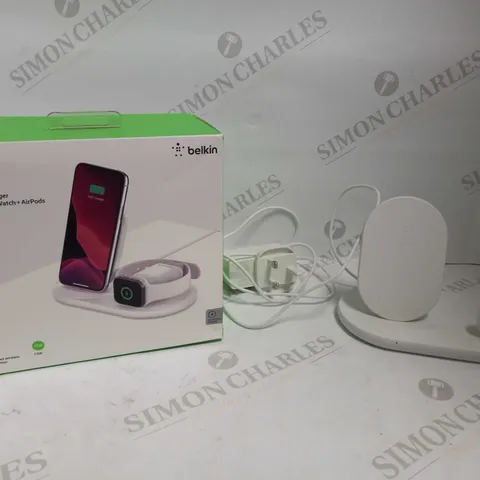 BELKIN 3 IN 1 WIRELESS CHARGING DOCK FOR IPHONE, APPLE WATCH & AIRPODS