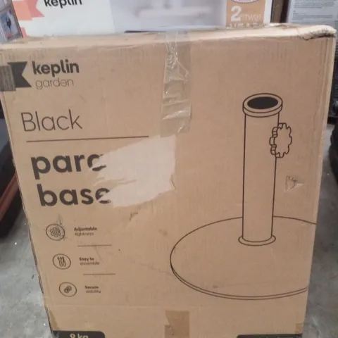 BOXED KEPLIN PARASOL BASE - BLACK 9KG