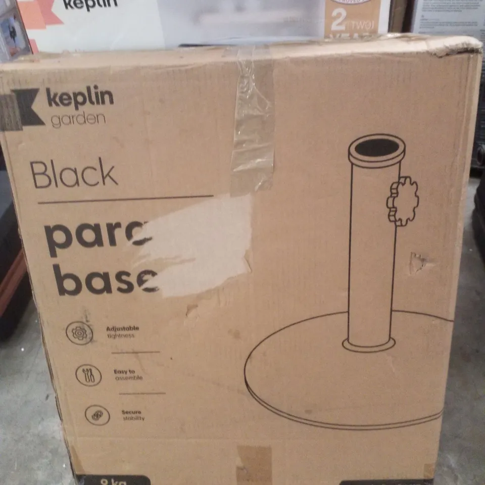 BOXED KEPLIN PARASOL BASE - BLACK 9KG