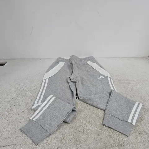 ADIDAS GREY/WHITE SMALL JOGGERS TAGGED