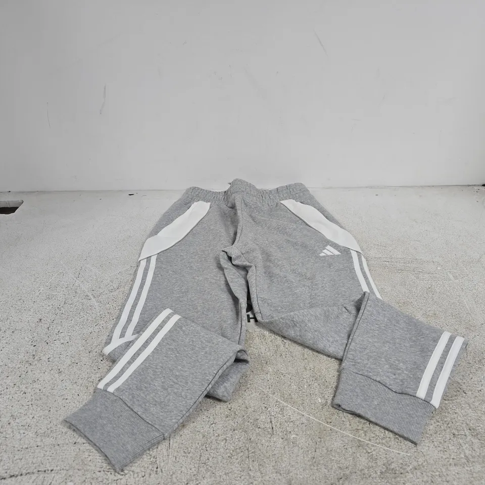 ADIDAS GREY/WHITE SMALL JOGGERS TAGGED