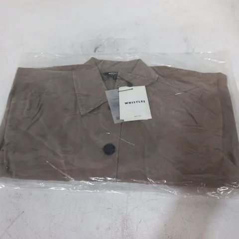 BAGGED WHISTLES MARIE CASUAL JACKET IN STONE - UK 4