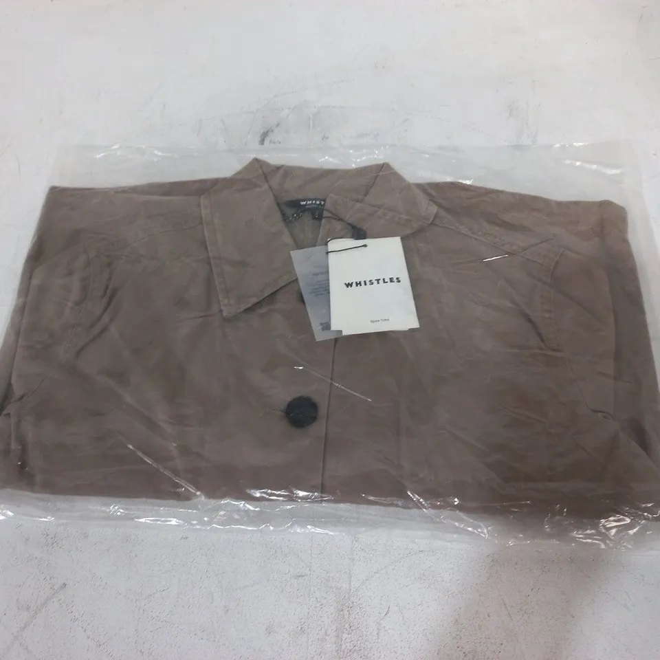 BAGGED WHISTLES MARIE CASUAL JACKET IN STONE - UK 4
