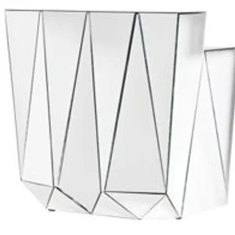 LARGE MIRROR  GLASS TIERED BARS 