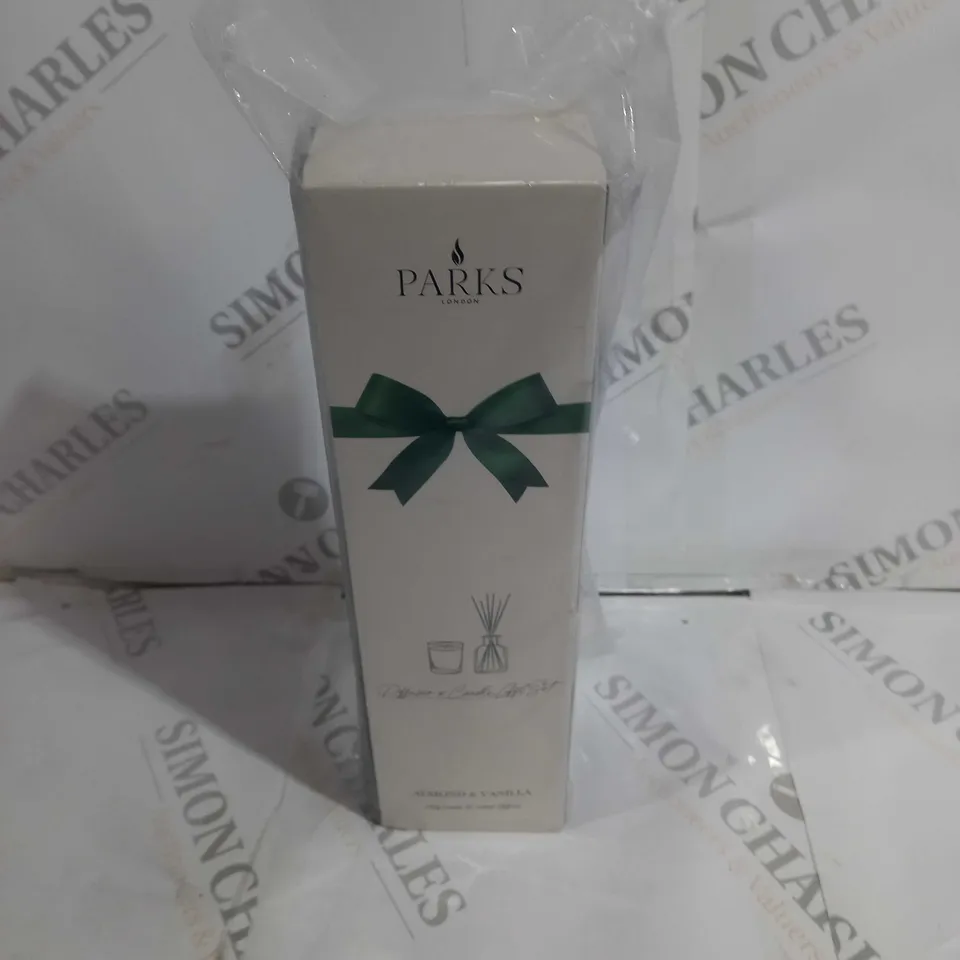 BOXED PARKS DIFFUSER & CANDLE SET ALMOND & VANILLA 