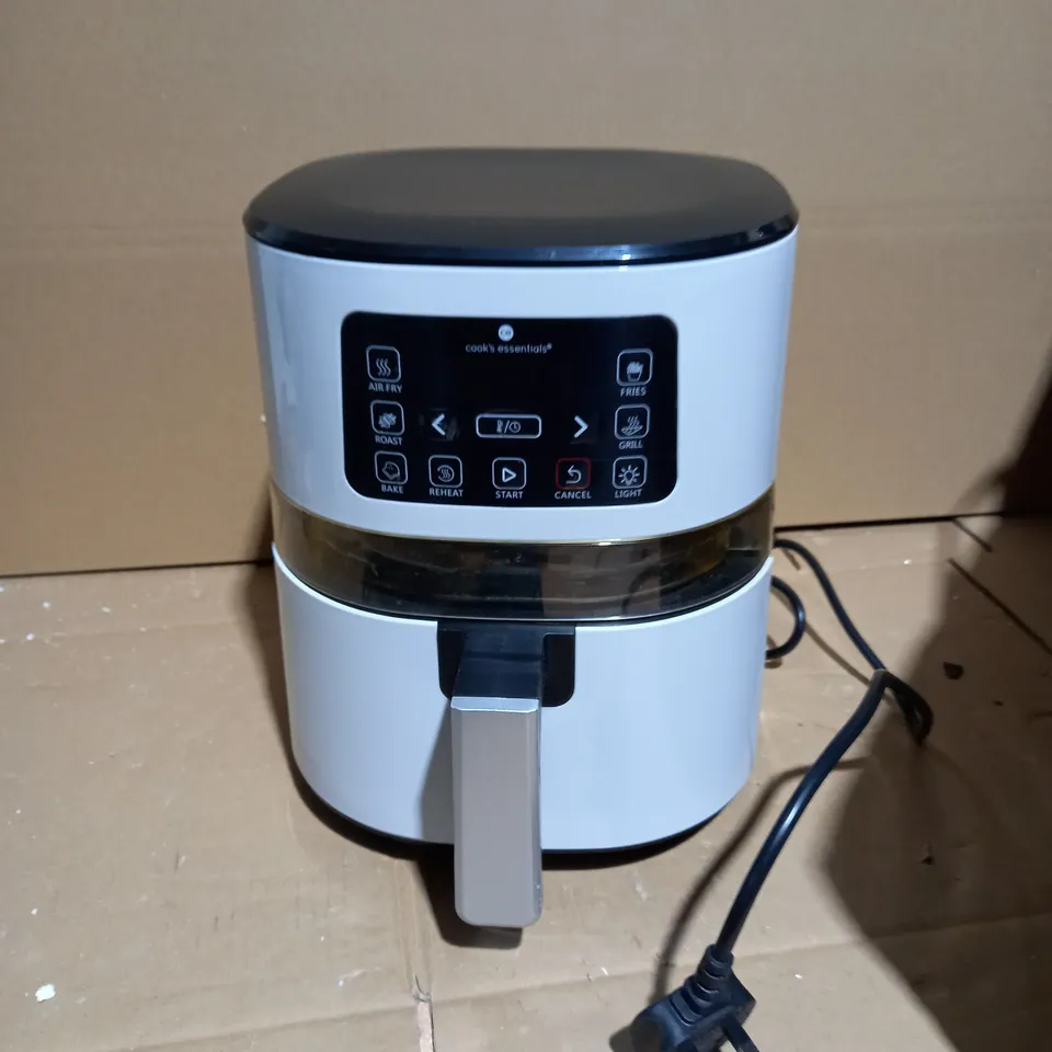 COOK'S ESSENTIALS 4.0L AIR FRYER WITH DIGITAL TOUCHSCREEN & VIEWING SCREEN - COOL GREY