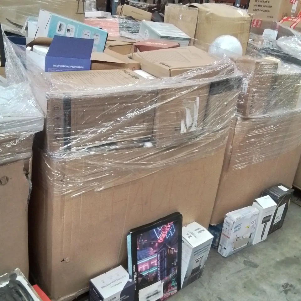 PALLET CONTAINING A LARGE QUANTITY OF ELECTRICAL PRODUCTS TO INCLUDE;MILK FROTHER,DEHUMIDIFIER,LED NEON SIGN