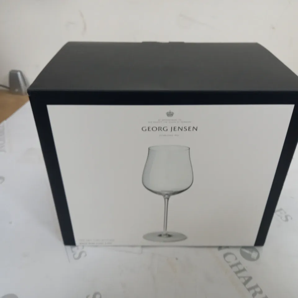 BOXED GEORG JENSEN THE SKY COLLECTION WHITE WINE GLASS SET (6pcs)