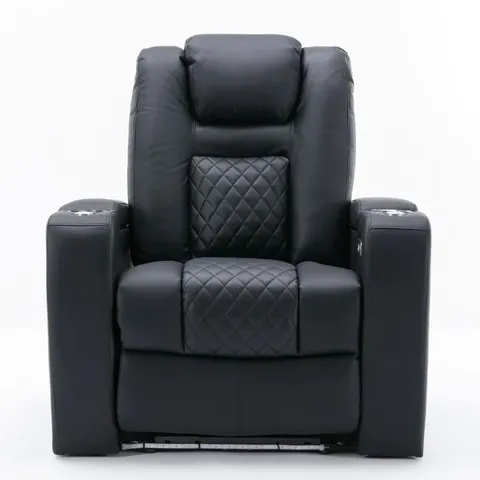 BOXED ELECTRIC AIR LEATHER RECLINER CHAIR - BLACK (1 BOX)