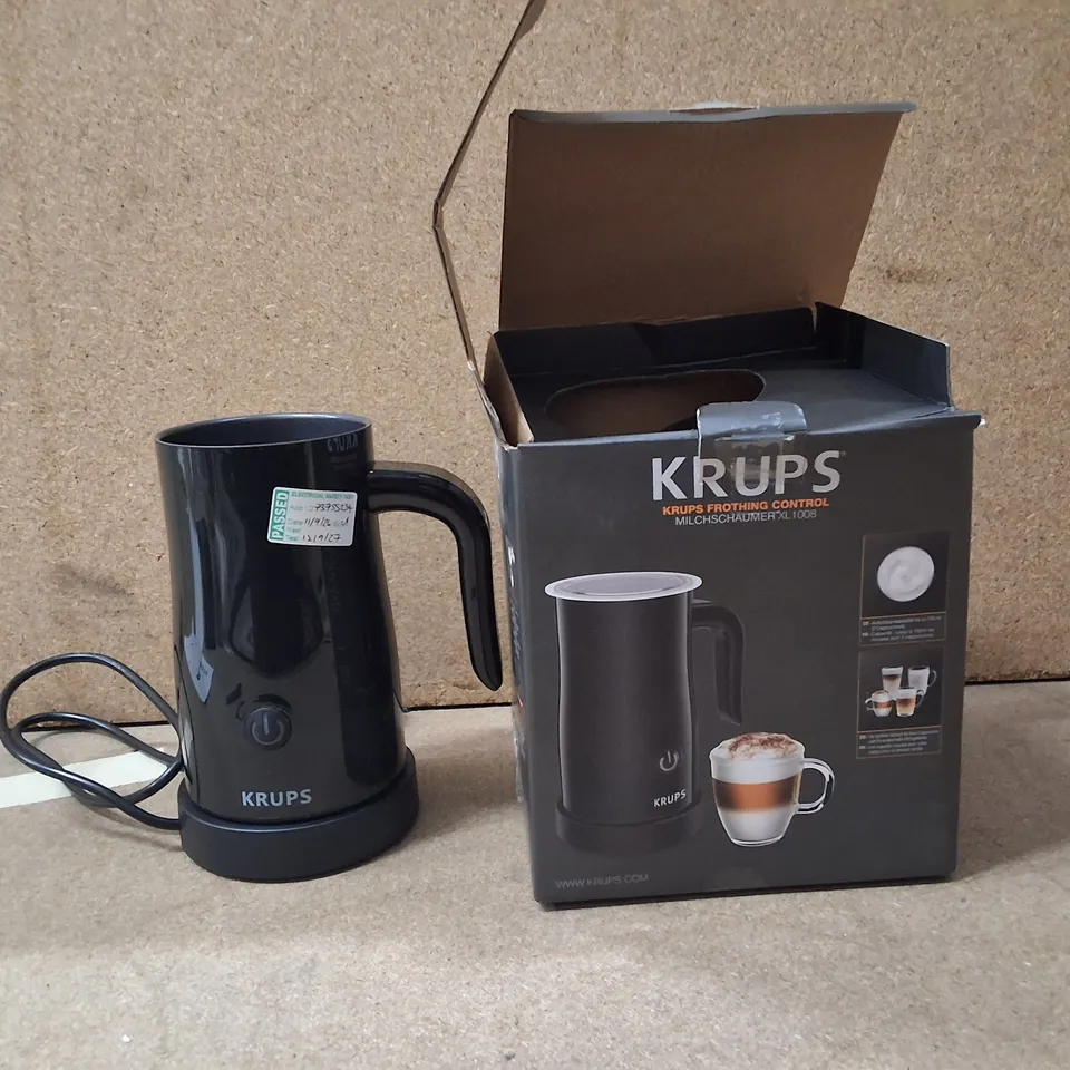 BOXED KRUPS MILK FROTHER XL100 – FROTHING CONTROL, BLACK, 