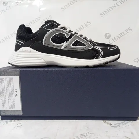 BOXED PAIR OF DIOR MICROFIBRE MESH SHOES IN BLACK EU SIZE 43