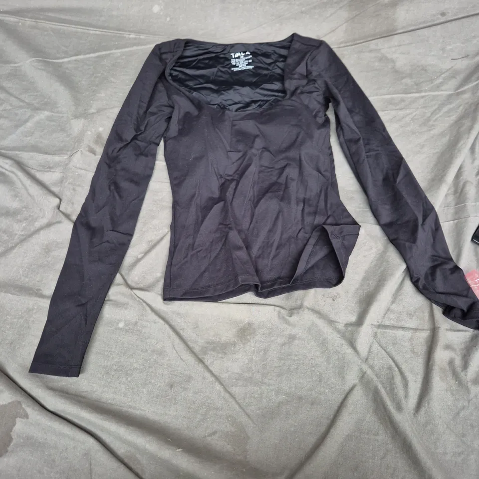 TALA WOMEN'S LONG SLEEVE TOP – BLACK, XS (75% RECYCLED NYLON, 25% ELASTANE)