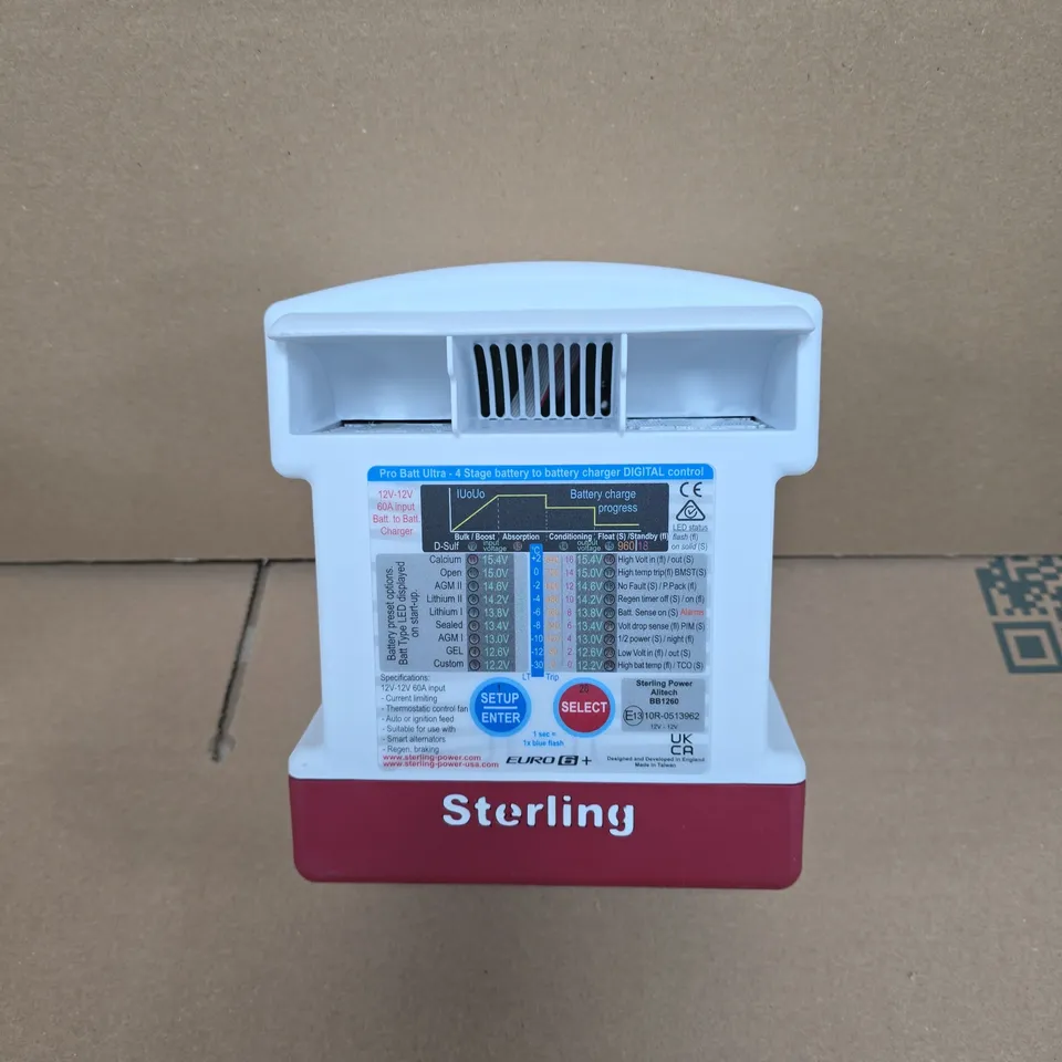 STERLING POWER PRO BATT ULTRA 4-STAGE BATTERY-TO-BATTERY CHARGER, BOXED