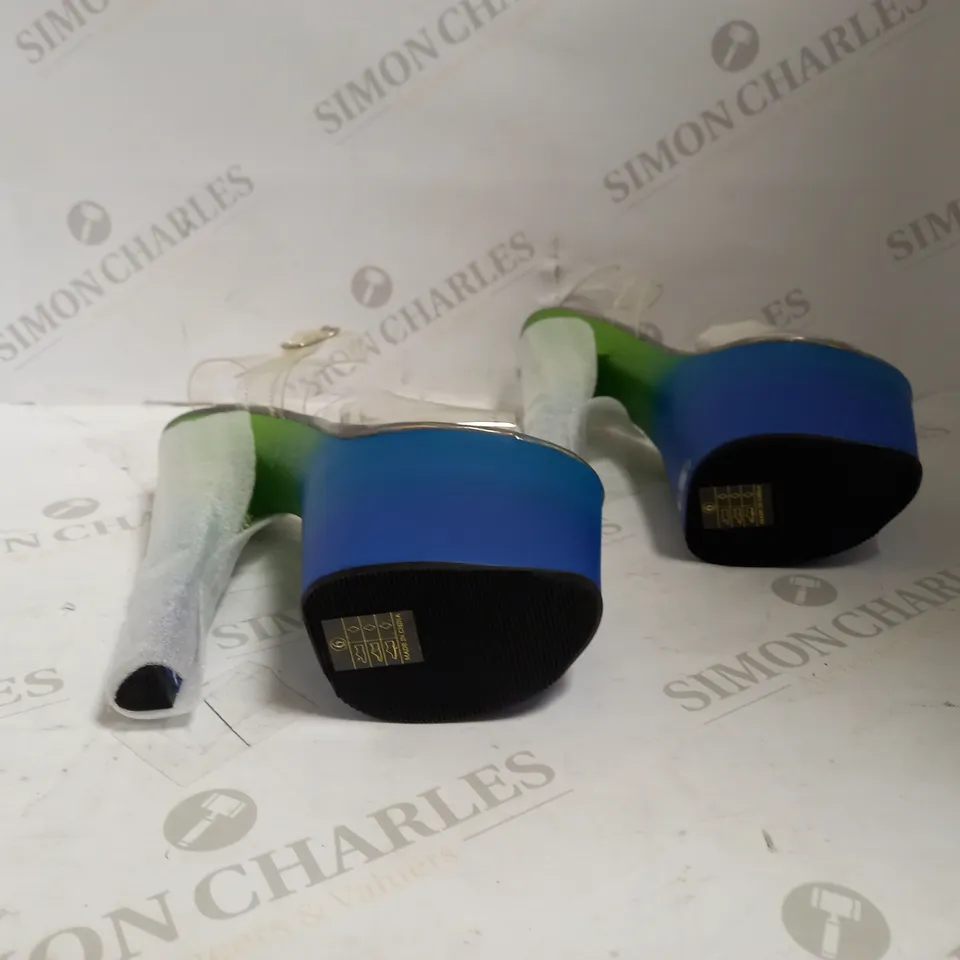 PLEASER CLR/GREEN-BLUE OMBRE SIZE UK 3 6M BOOT 