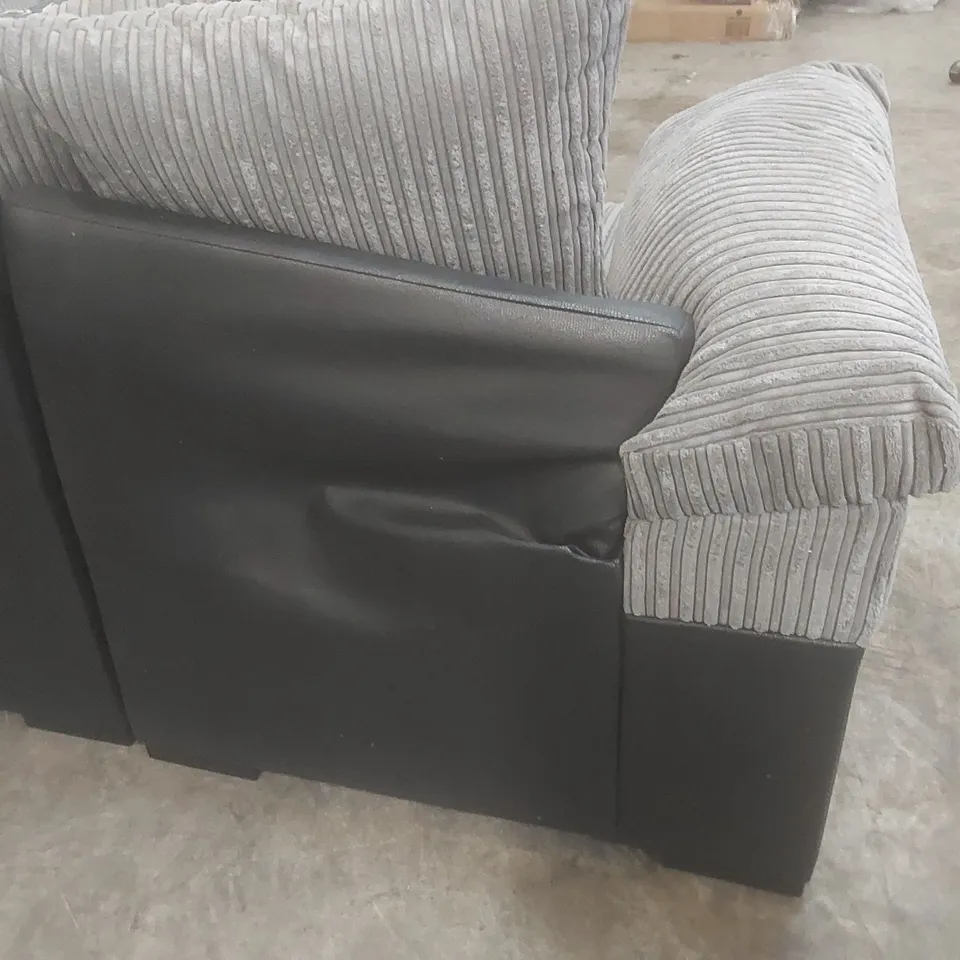 DESIGNER PHOENIX CORNER SOFA - GREY/BLACK