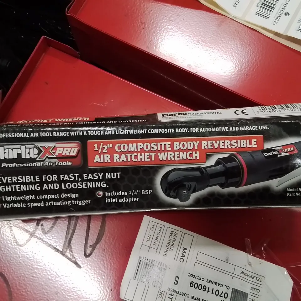 BOXED CLARKE ½" COMPOSITE BODY REVERSIBLE AIR RACHET WRENCH