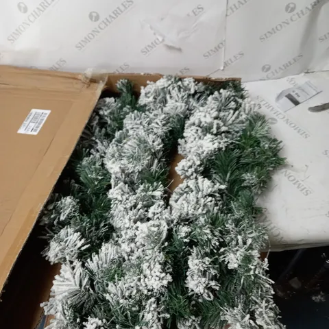 6FT PRE LIT EMPEROR FLOCKED GARLAND