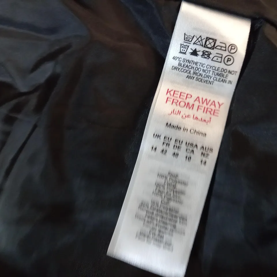 UNBRANDED BLACK COAT - SIZE 14