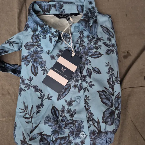 CREW CLOTHING COMPANY FERN DARTED LYOCELL DRESS IN BLUE SIZE 10