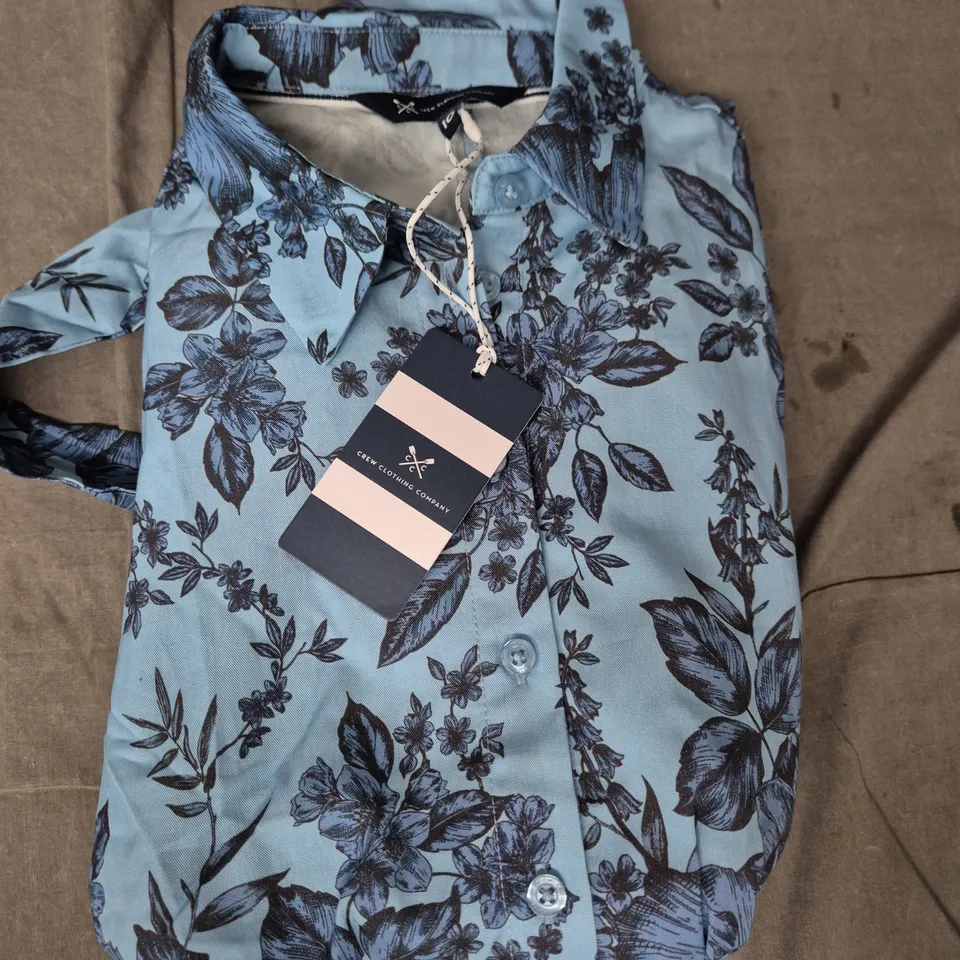 CREW CLOTHING COMPANY FERN DARTED LYOCELL DRESS IN BLUE SIZE 10