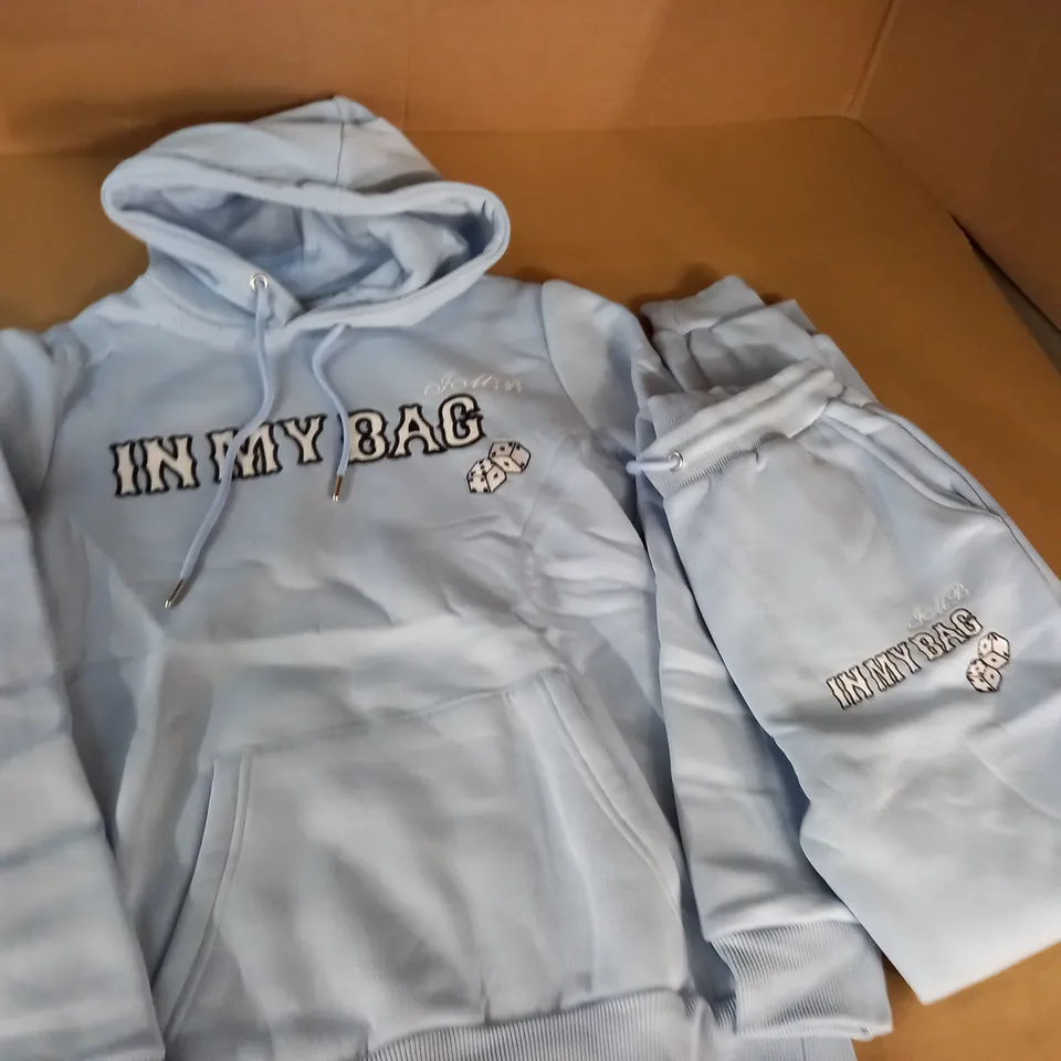 IN THE BAG LIGHT BLUE FLEECE TRACKSUIT - M
