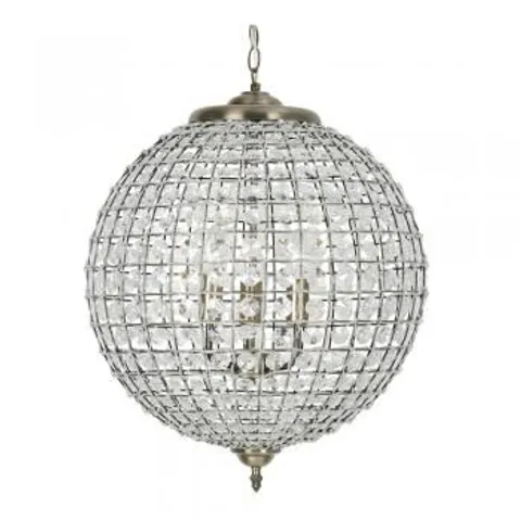 BOXED BALLON PENDANT - ANTIQUE BRASS