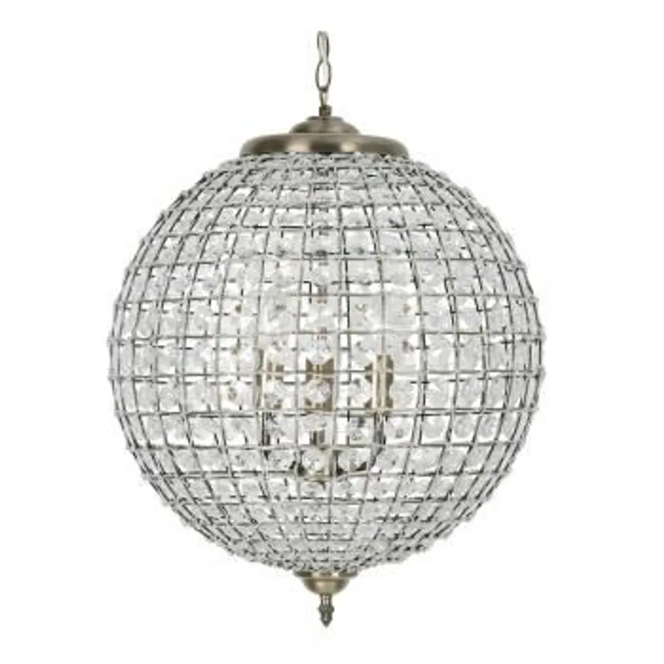 BOXED BALLON PENDANT - ANTIQUE BRASS