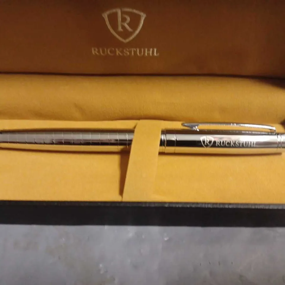 RUCKSTUHL STAINLESS STEEL LUXURY PEN IN GIFT BOX