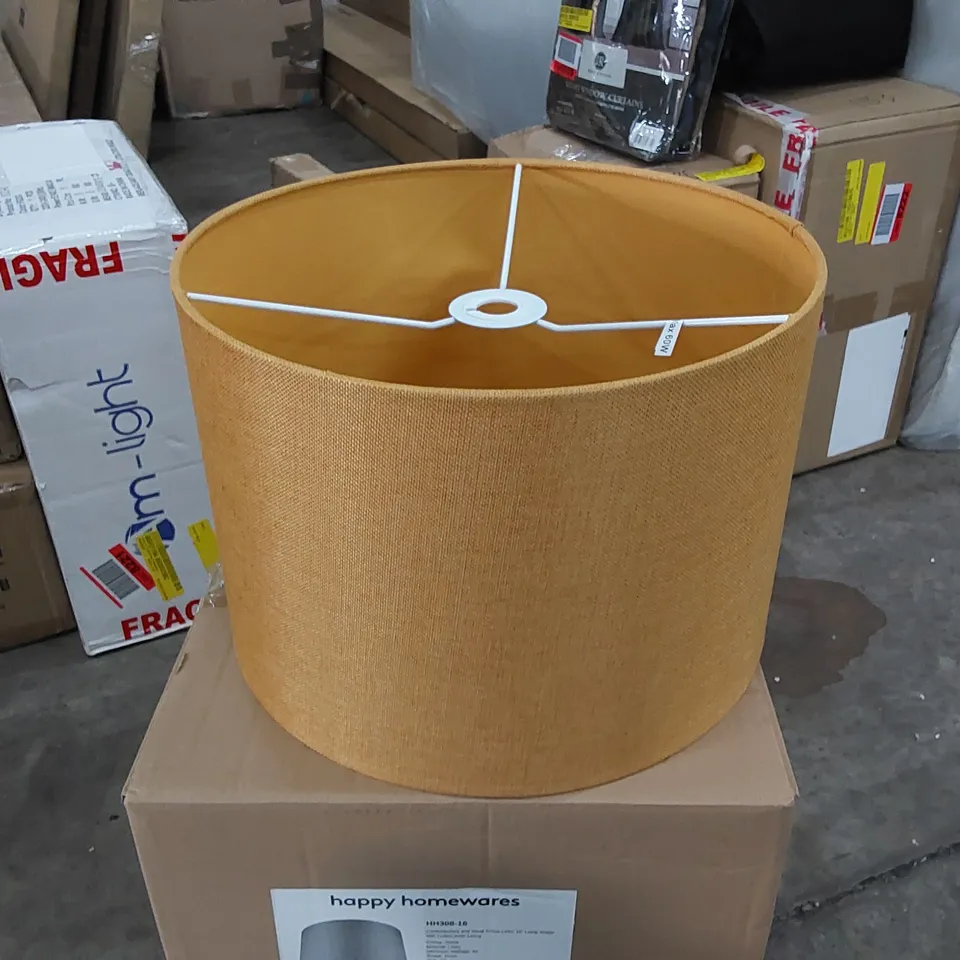 BOXED 28cm H X 40cm W LINEN DRUM LAMP SHADE (1 BOX)