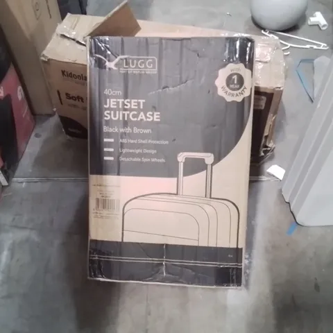 BOXEC LUGG - 40CM JETSET SUITCASE BLACK & BROWN
