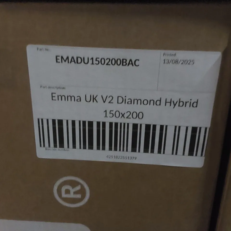 BRAND NEW BOXED EMMA UK V2 DIAMOND HYBRID 150 x 200CM KING SIZE MATTRESS 