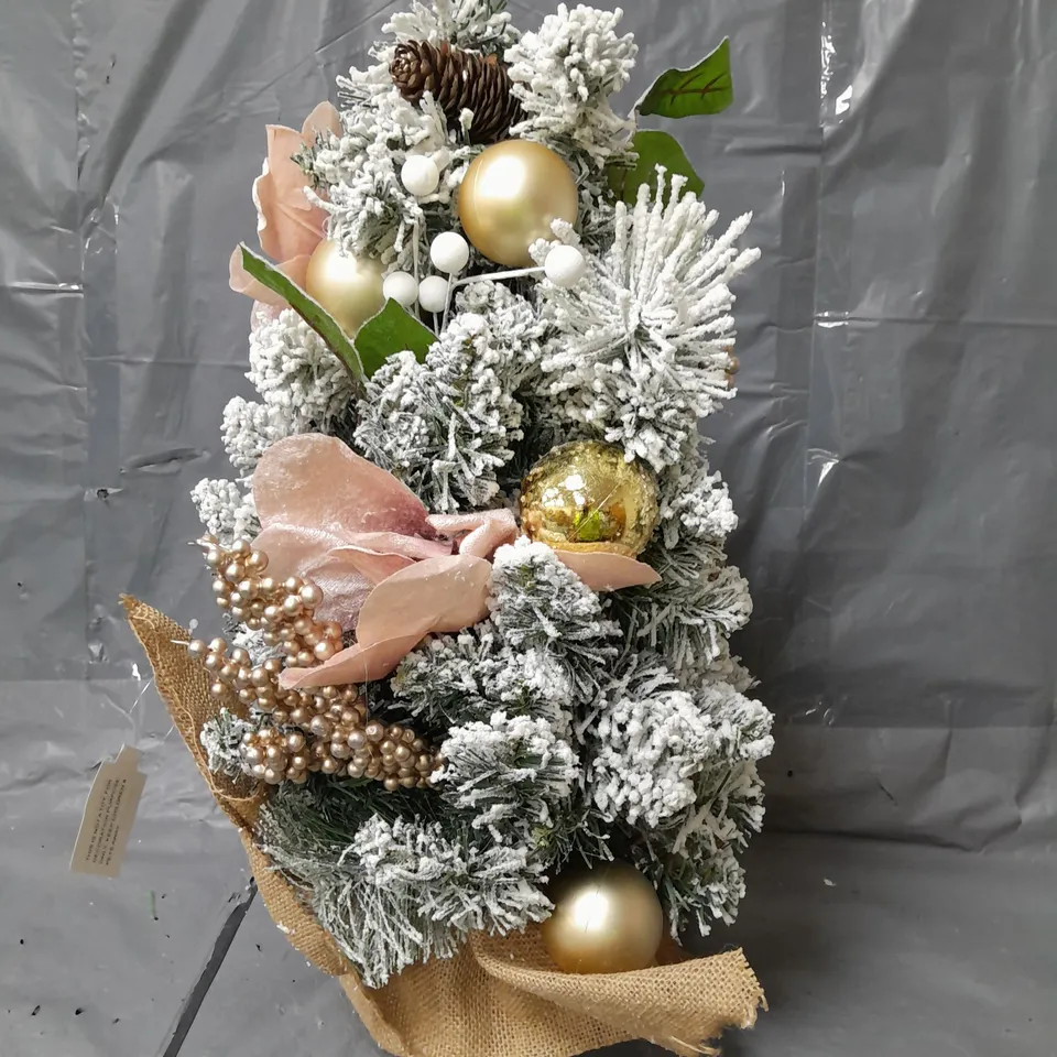 FROSTED ROSE TABLE TOP TREE RRP £29.99