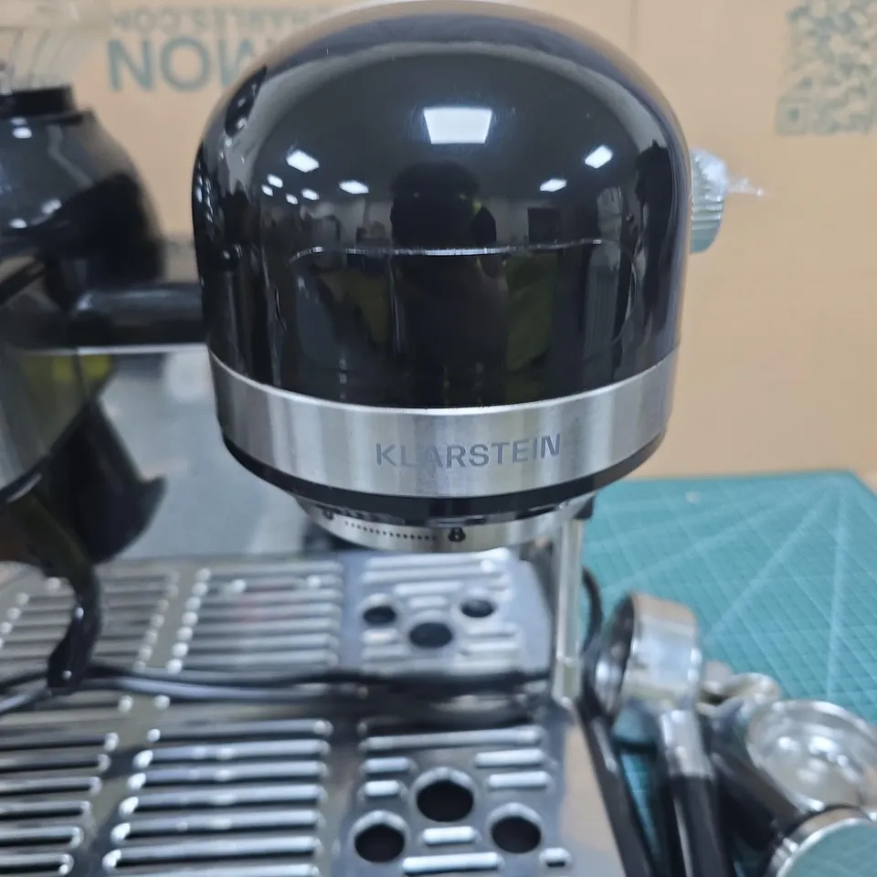 KLARSTEIN ESPRESSO COFFEE MACHINE – BLACK WITH BEAN HOPPER 