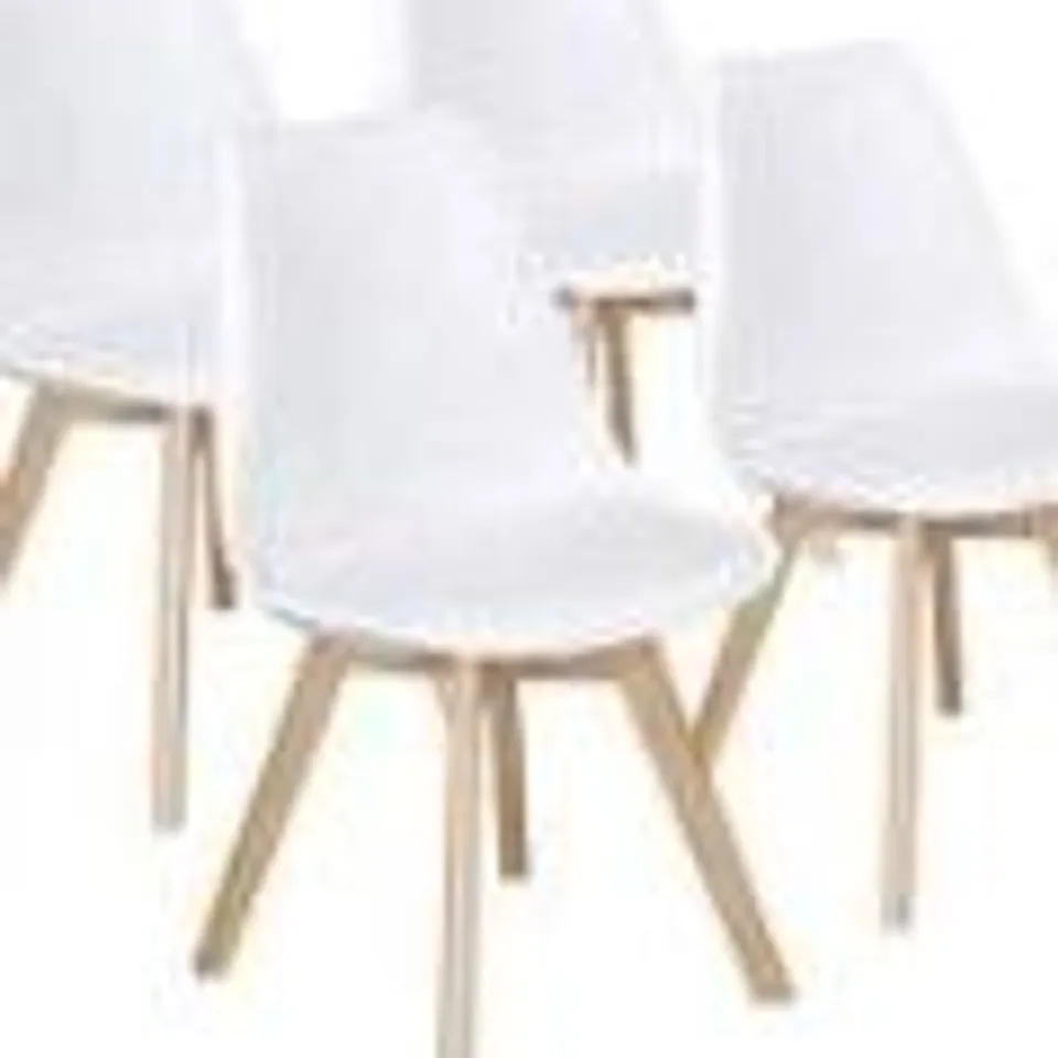 BOXED SET OF 4 CREAM DINING/SIDE CHAIRS 